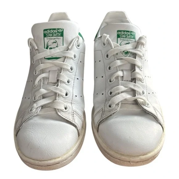 Adidas Original Endorsed by Stan Smith White Green‎ Low Top Sneakers Size 4 - Picture 2 of 9